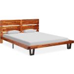 Rám postele Argyle s živou hranou - masivní akáciové dřevo | 160 cm