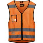 Pracovní vesty Snickers Workwear v oranžové barvě s pruhovaným vzorem ve velikosti M 