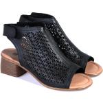 Dámské Sandály na podpatku Remonte v černé barvě v elegantním stylu ze syntetiky ve velikosti 36 na léto 