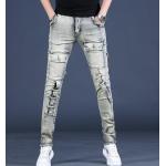 Pánské Slim Fit džíny v retro stylu z bavlněné směsi 