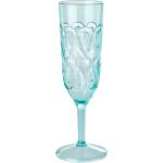 Sklenice na šampaňské RICE v modré barvě ze skla 
