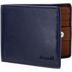 Pánské Kožené peněženky v modré barvě z kůže s blokováním RFID ve slevě 