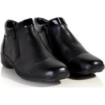 Dámské Kožené kotníkové boty Rieker v černé barvě ze syntetiky ve velikosti 36 s výškou podpatku do 3 cm ve slevě 