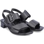 Dámské Kožené sandály Rieker v černé barvě ze syntetiky ve velikosti 39 na léto 