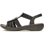 Dámské Kožené sandály Rieker v šedé barvě z koženky ve velikosti 37 veganské ve slevě na léto 