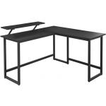 Rohové stoly v černé barvě ze dřeva 