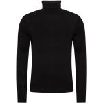 Pánské Rolákové svetry Jack & Jones v černé barvě ve velikosti XXL s vysokým krkem plus size 