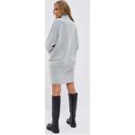 Dámské Šaty ke kolenům Moodo v šedé barvě ve velikosti M s dlouhým rukávem ve slevě na zimu 