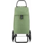Nákupní tašky Rolser v zelené barvě v elegantním stylu z tvídu na čtyřech kolečkách 