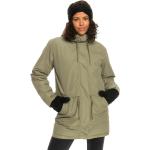 Dámské Zimní bundy s kapucí Roxy Nepromokavé z polyesteru ve velikosti M s kapucí ve slevě 