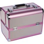 Kosmetické kufry ve fialové barvě z hliníku 