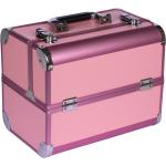Kosmetické kufry v růžové barvě z hliníku 
