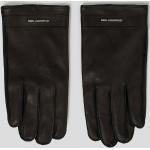 Pánské Kožené rukavice Karl Lagerfeld v černé barvě v minimalistickém stylu z kůže ve velikosti S 