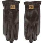 Dámské Kožené rukavice Karl Lagerfeld v hnědé barvě z kůže ve velikosti S 