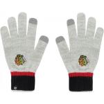 Pletené rukavice v šedé barvě s motivem NHL 