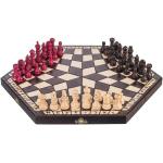 Šachy v hnědé barvě z borovice 