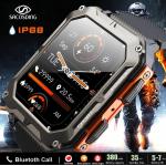 Pánské Doplňky pro hodinky v oranžové barvě ze skla vhodné na Fitness s Gorilla Glass s 24 hodinovým displejem kompatibilní s Android připojitelné k síti Bluetooth s voděodolností 5 Bar 