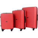 Textilní kufry v červené barvě o objemu 102 l 