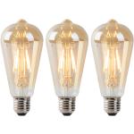 LED žárovky ve zlaté barvě ze skla s čidlem kompatibilní s E27 