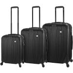 Sady kufrů v černé barvě v elegantním stylu z plastu na čtyřech kolečkách o objemu 37 l 