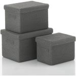 Úložné boxy Kela v šedé barvě z plastu 