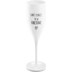 Sklenice na šampaňské Koziol v bílé barvě v elegantním stylu z plastu 