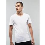 Sada tří bílých pánských basic triček Lacoste - Pánské
