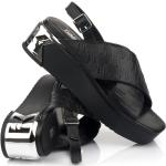 Dámské Sandály na klínku Karl Lagerfeld v černé barvě ve velikosti 35 na léto 