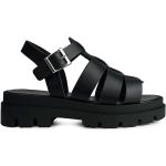 Dámské Sandály na klínku Altercore v černé barvě z gumy ve velikosti 41 na léto 