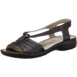 Dámské Kožené sandály Caprice v černé barvě z hladké kůže na léto 