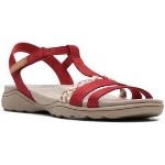 Dámské Vycházkové sandály Clarks v červené barvě ve velikosti 36 ve slevě na léto 