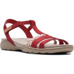 Dámské Vycházkové sandály Clarks v červené barvě ve velikosti 37 ve slevě na léto 