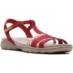 Dámské Vycházkové sandály Clarks v červené barvě ve velikosti 38 ve slevě na léto 