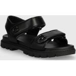 Dámské Designer Kožené sandály Coach v černé barvě z kůže ve velikosti 40,5 na léto 