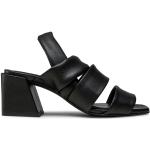 Dámské Kožené sandály FURLA Furla v černé barvě z koženky ve velikosti 38 veganské ve slevě na léto 
