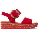 Dámské Vycházkové sandály Gabor v červené barvě ve velikosti 36 na léto 