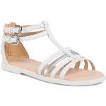 Dívčí Kožené sandály Geox v bílé barvě z koženky ve velikosti 28 veganské ve slevě na léto 