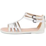 Dívčí Kožené sandály Geox v bílé barvě z koženky ve velikosti 30 veganské ve slevě na léto 