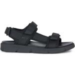 Pánské Kožené sandály Geox v černé barvě z kůže ve velikosti 46 na léto 