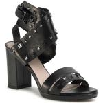 Dámské Kožené sandály Gino Rossi v černé barvě z kůže ve velikosti 37 ve slevě na léto 