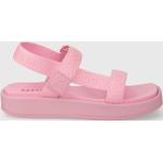 Dámské Sandály na klínku HUGO v růžové barvě z gumy ve velikosti 41 na léto 