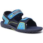 Chlapecké Kožené sandály Kappa v modré barvě z koženky ve velikosti 38 veganské ve slevě na léto 