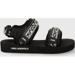 Pánské Kožené sandály Karl Lagerfeld v černé barvě z kůže ve velikosti 45 na léto 