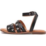 Dívčí Kožené sandály Pepe Jeans v černé barvě z kůže ve velikosti 34 s nýty ve slevě na léto 