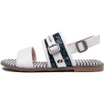 Dívčí Kožené sandály Pepe Jeans v bílé barvě v třpytivém stylu z koženky ve velikosti 37 se třpytkami veganské ve slevě na léto 