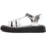 Dívčí Kožené sandály Primigi ve stříbrné barvě z koženky ve velikosti 39 veganské ve slevě na léto 