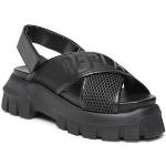 Dámské Kožené sandály Replay v černé barvě z koženky ve velikosti 39 veganské ve slevě na léto 