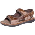 Pánské Kožené sandály Roger Kent v hnědé barvě z hladké kůže ve velikosti 46 na léto 
