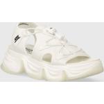 Dámské Sandály na klínku Steve Madden v bílé barvě z gumy ve velikosti 41 na šněrování na léto 