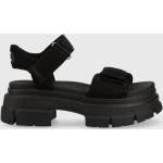 Dámské Sandály na klínku UGG Australia v černé barvě z kůže ve velikosti 42 na léto 